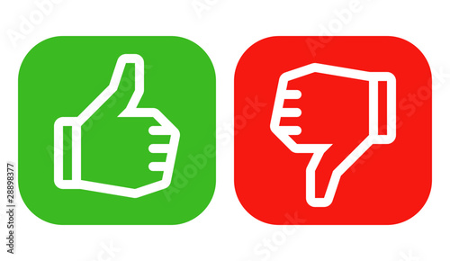 Thumbs up and down icons