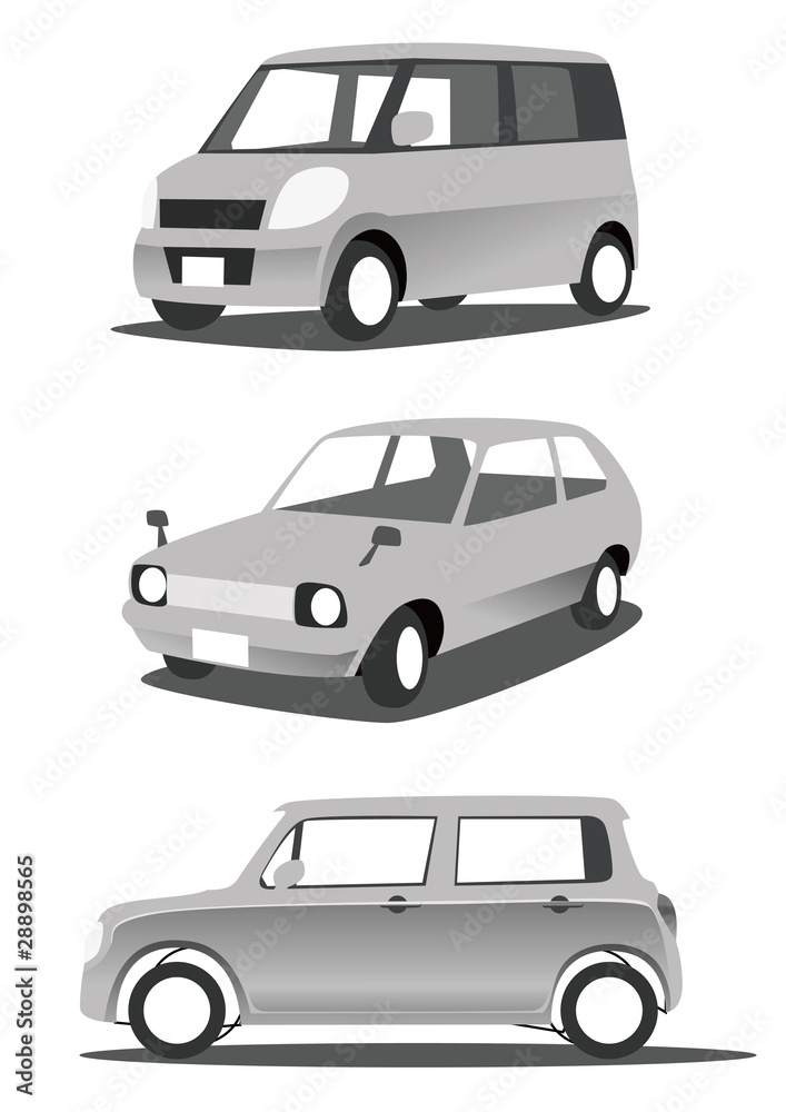 車のイラスト モノクロ 白バック Stock Vector Adobe Stock