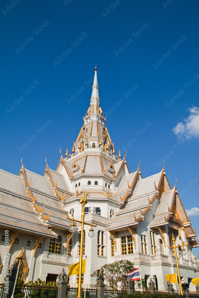 Native Thai style architecture, Wat Sothorn,Thailand