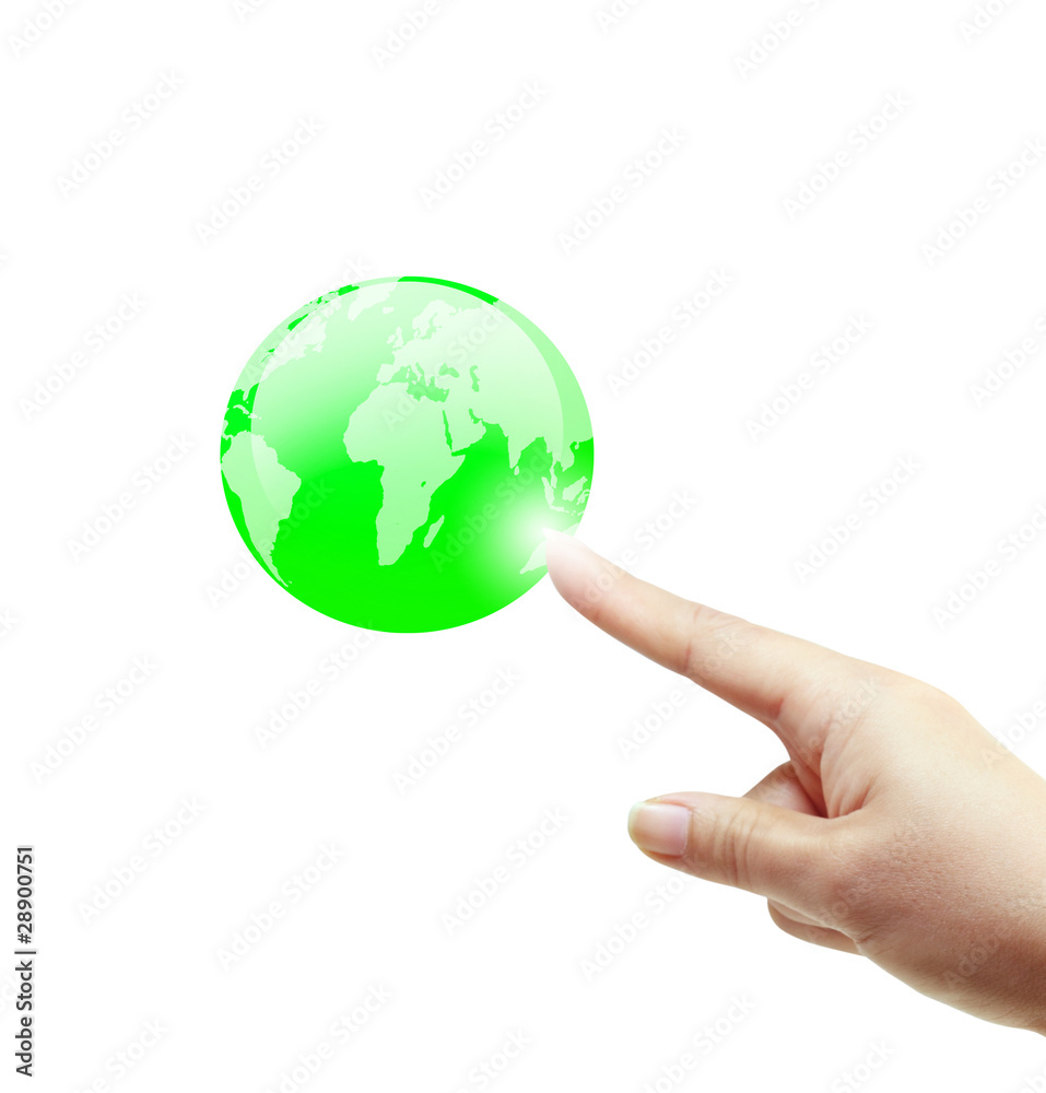 Hand with the world Hand with the world