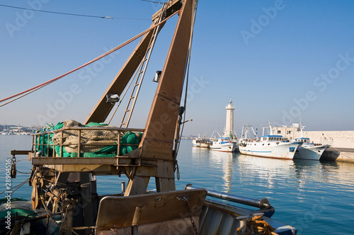 View of Molfetta seaport. Apulia.