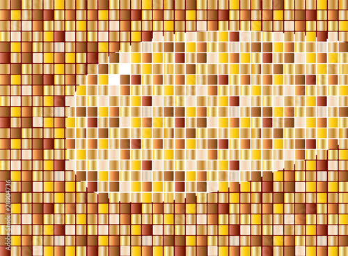 golden mosaic wall