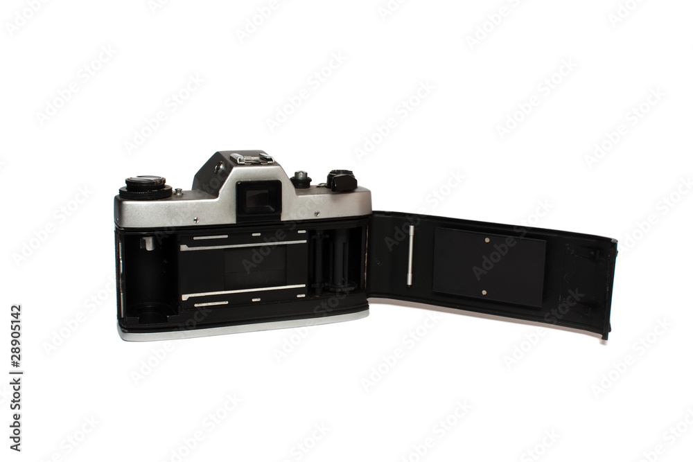 Old camera isolated on the white background.