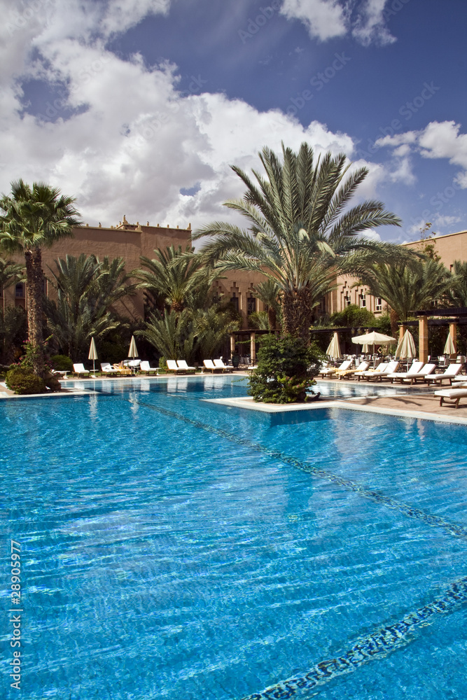 Hotel swimming pool in Morocco