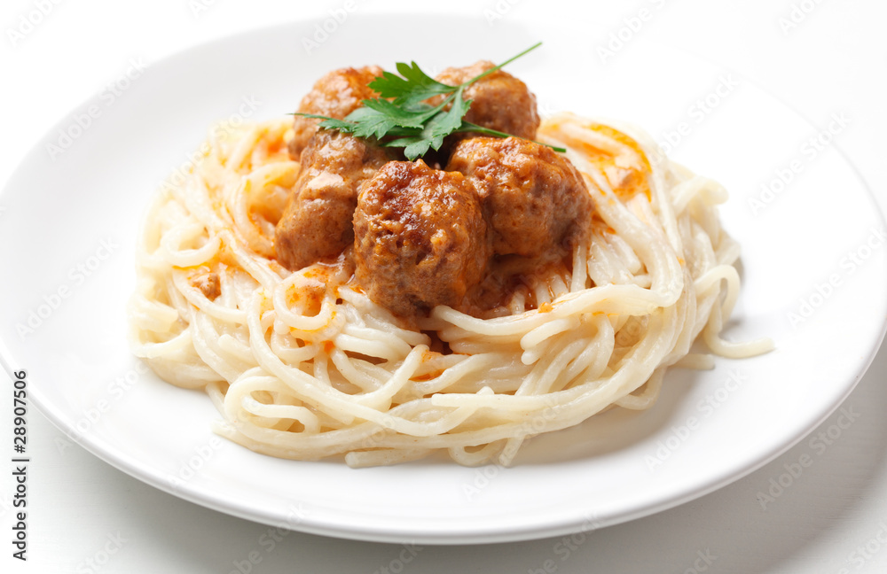 Spagetti and meat balls