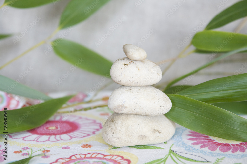 Fototapeta premium galet et bambous