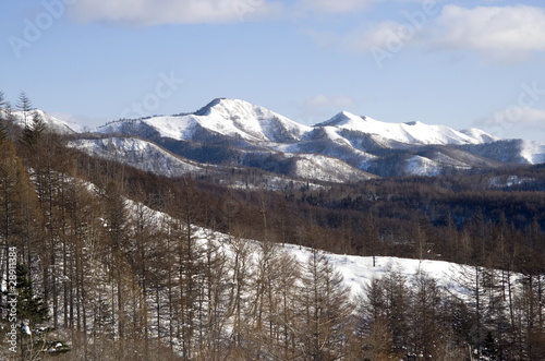Mountain tops in the winter (island Sakhalin) © RedTC