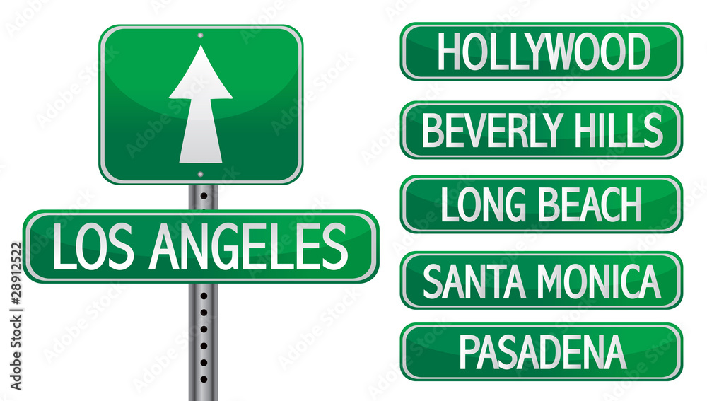 Fototapeta premium Los angeles street signs