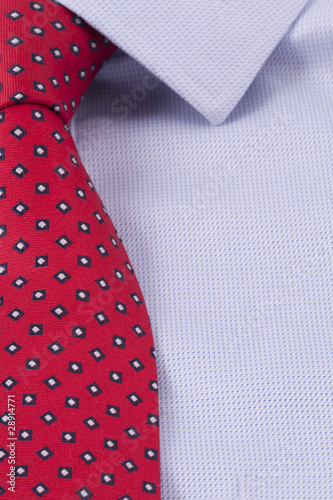 business power tie in red