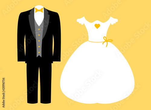 Wedding Groom & Bride Gold