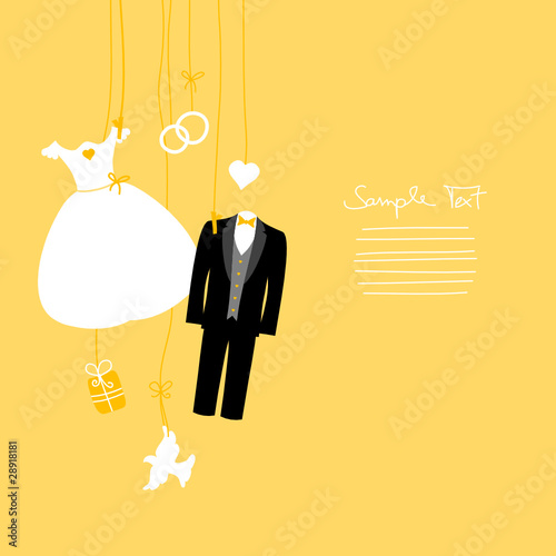 Hanging Wedding Symbols Gold