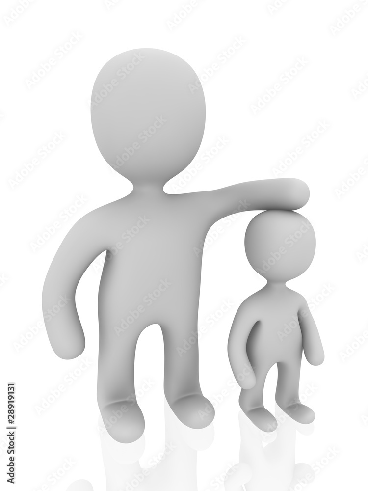 father with his son isolated on white father with his son isolated on white