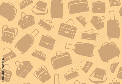 Seamless background from bags and suitcases