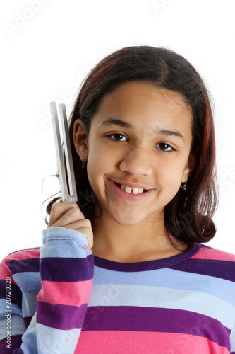 Child On White Background