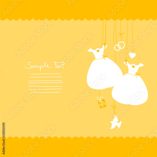 Hanging Wedding Symbols Mrs. & Mrs. Border Gold