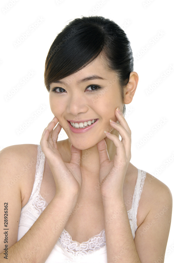 Close-up of beautiful woman face Close-up of beautiful woman face