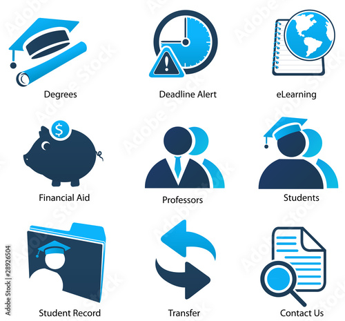 Higher Education Icons Set Two