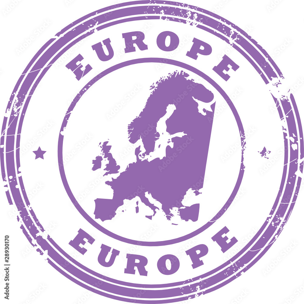 Stamp With The Text Europe Written Inside The Stamp Stock Vector 