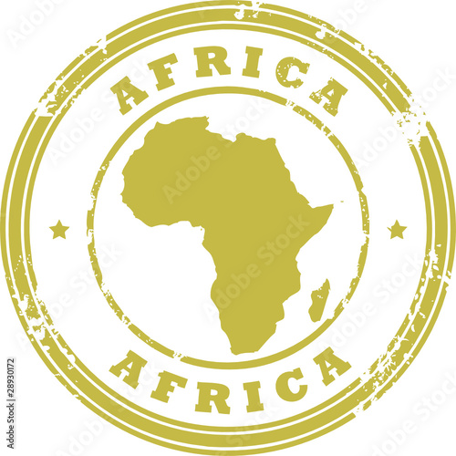 Stamp with the text Africa written inside the stamp