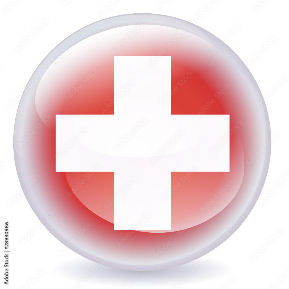 Fototapeta premium Switzerland Crystal Ball Icon