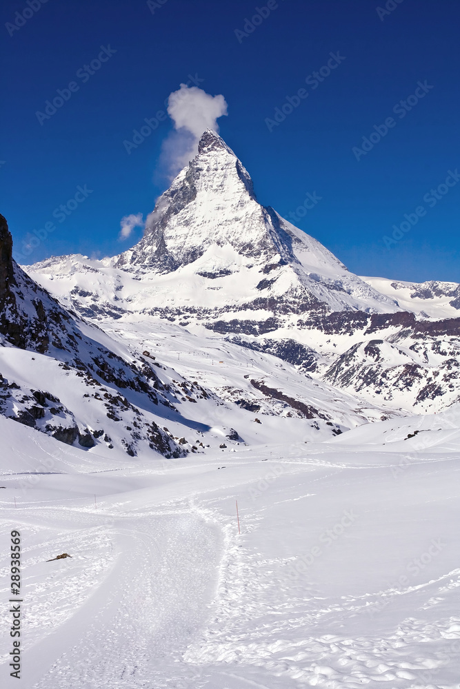 Hiking Way at Matterhorn Region