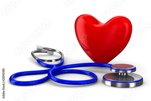 Stethoscope on a white back...
