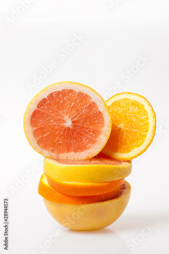 Fresh fruit arrangement  orange and grapefruit slices
