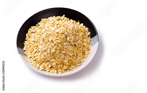 Oats flakes in a plate