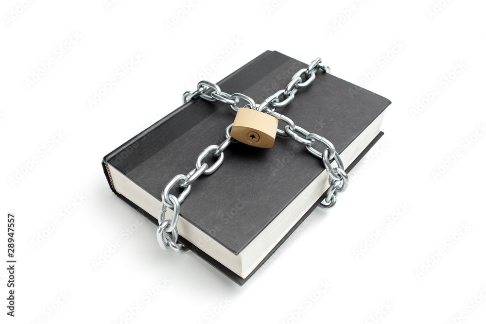 Heavy chain around a book Heavy chain around a book