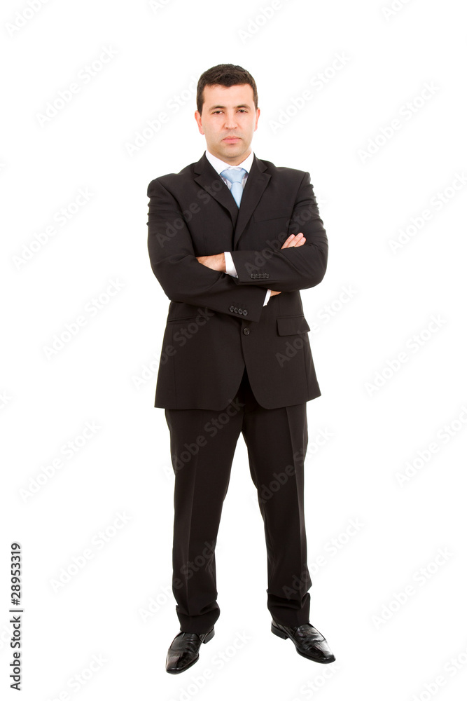 Young business man full body standing against white background Young business man full body standing against white background