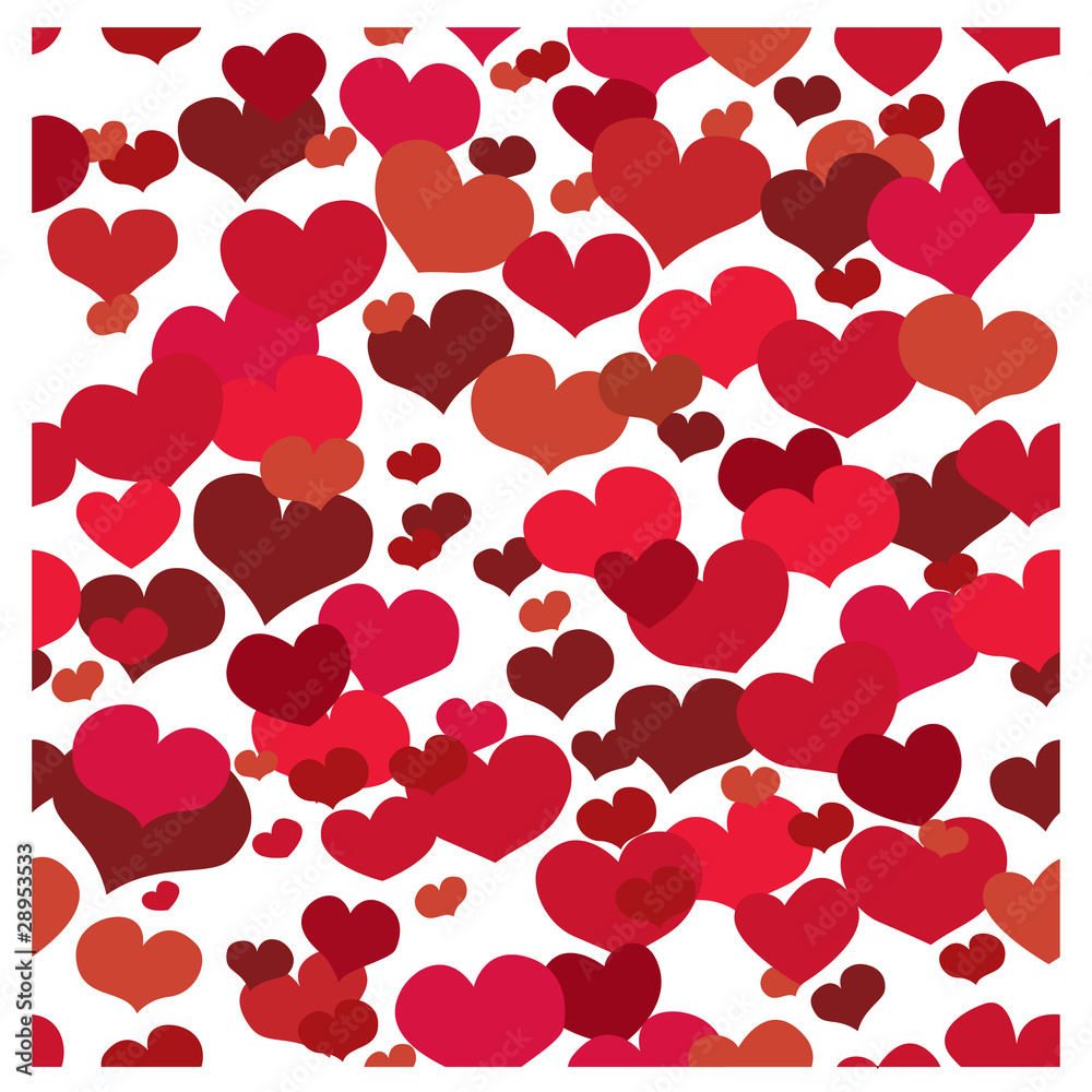 seamless valentine pattern with heart shapes