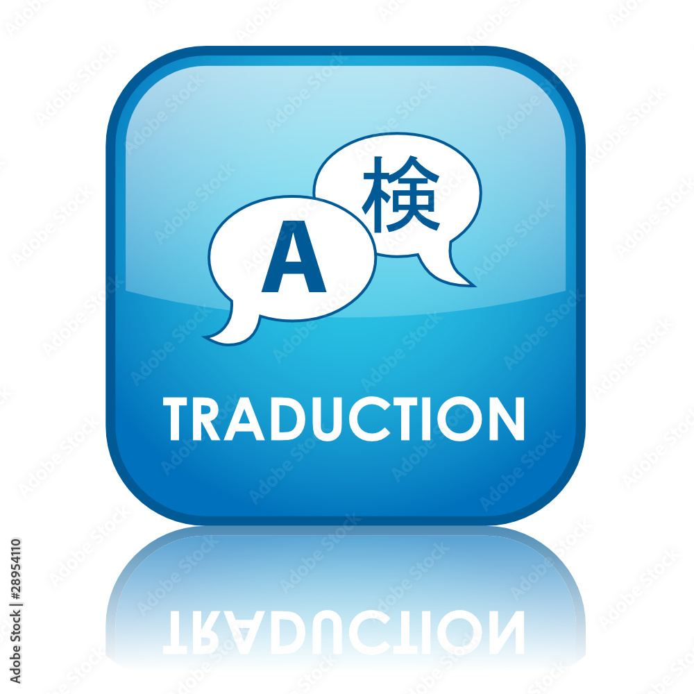 Bouton TRADUCTION (langue langage en ligne traducteur traduire)  Stock-Vektorgrafik | Adobe Stock