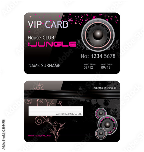 elegant vip club card