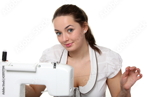 Seamstress work on the sewing-machine