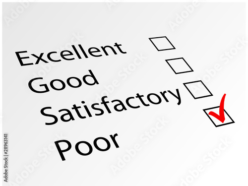 Consumer Survey : "POOR" (quality opinion satisfaction feedback)