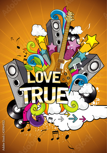 composicion musical urbana en vector