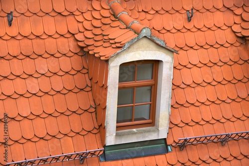 Tiled roof with dormer, Meißen, Germany