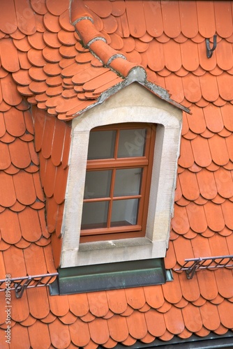 Tiled roof with dormer, Meißen, Germany