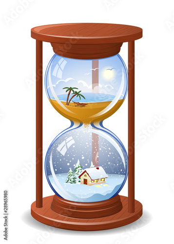 From summer to winter sandglass