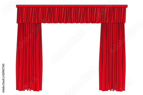 red curtain
