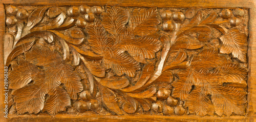 carved wood panel