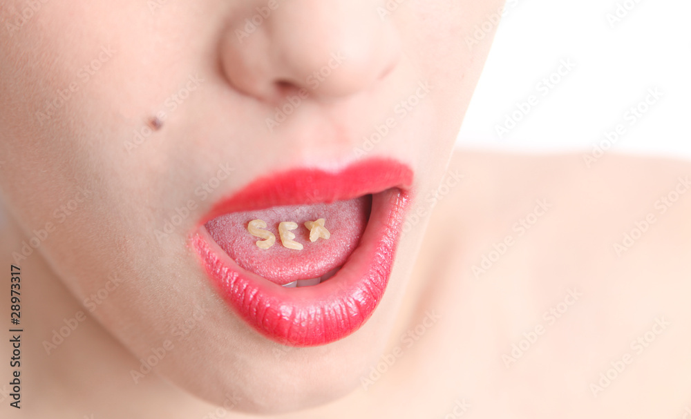 Obraz premium Sexy tongue