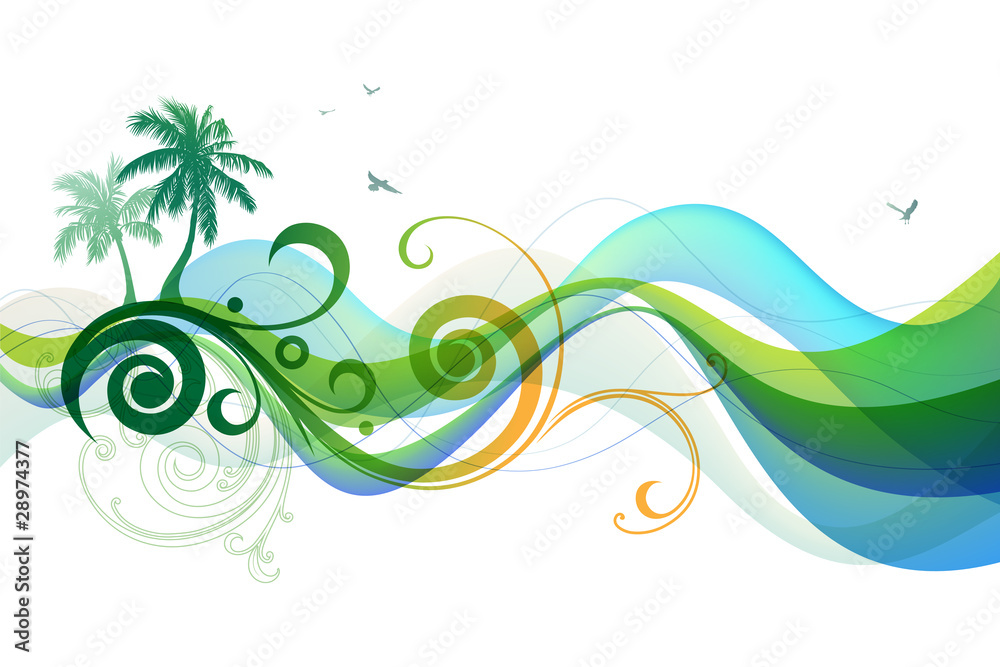 Summer tropical background