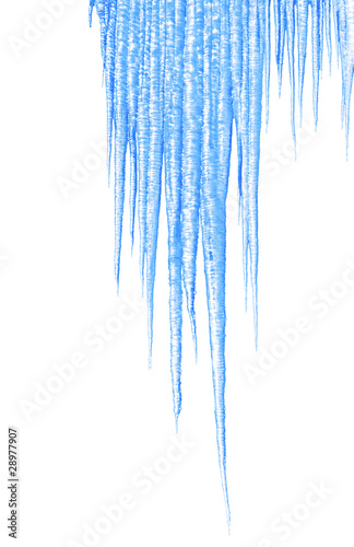 long blue icicles