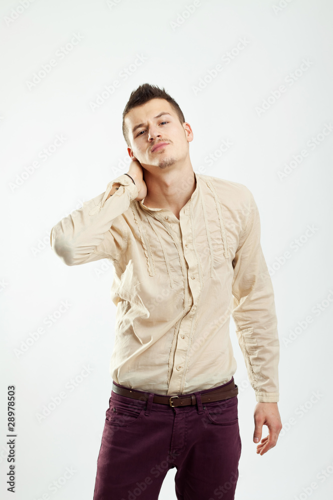 handsome young man posing handsome young man posing