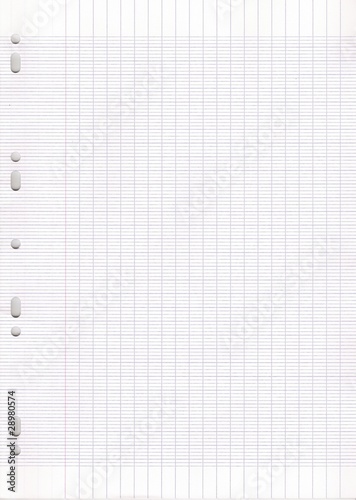 Feuille grands carreaux