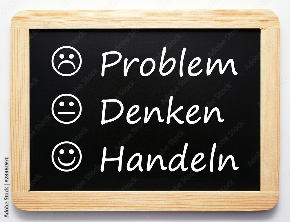 Obraz premium Problem/Denken/Handeln - Performance Konzept