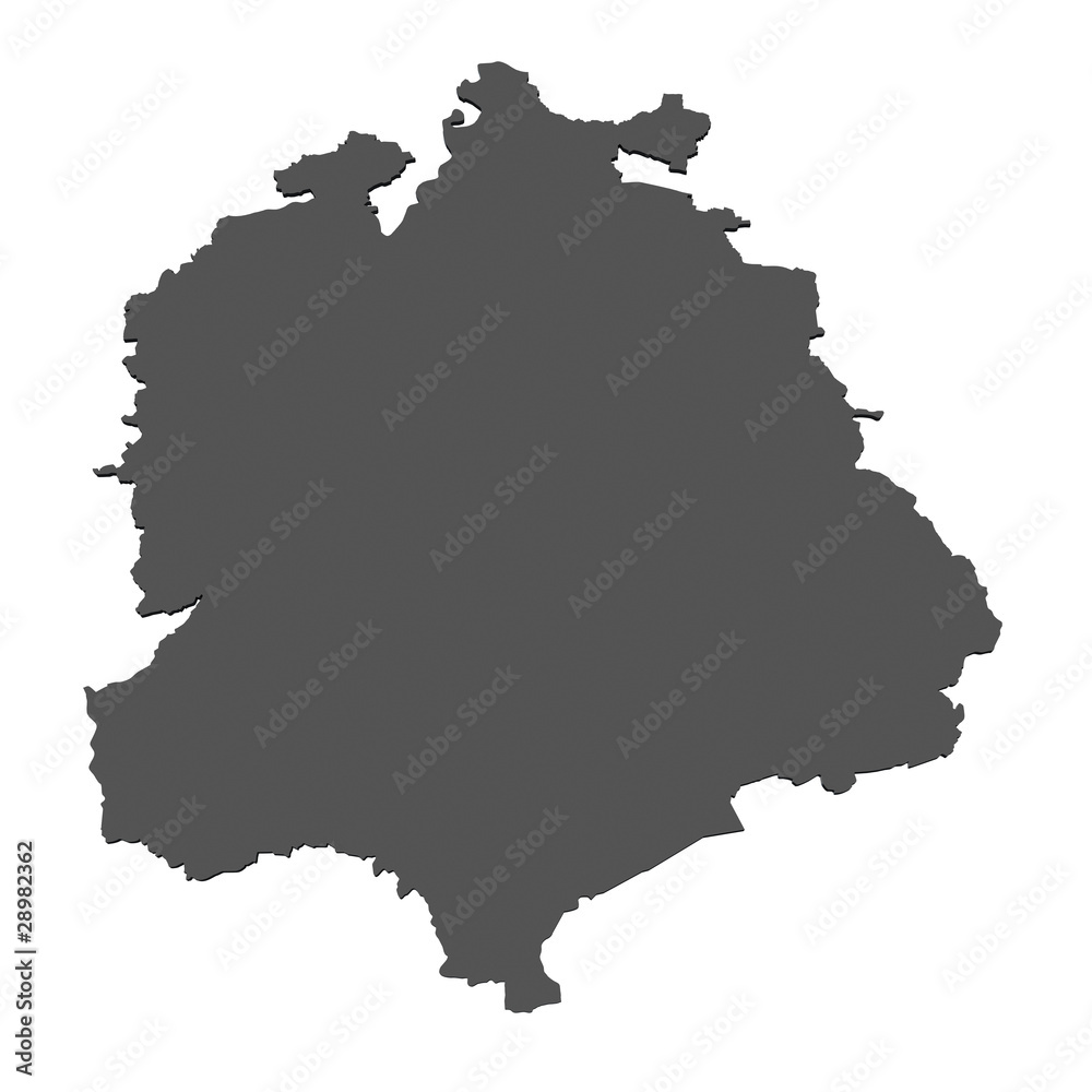 Karte des Kantons Zürich - freigestellt