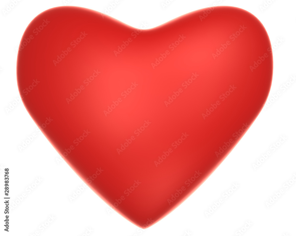 Rendering of valentine red heart Rendering of valentine red heart
