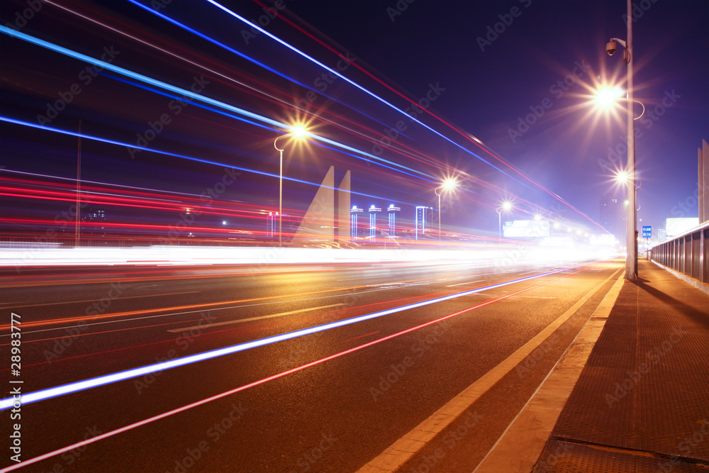 Fototapeta premium highway bridge at night